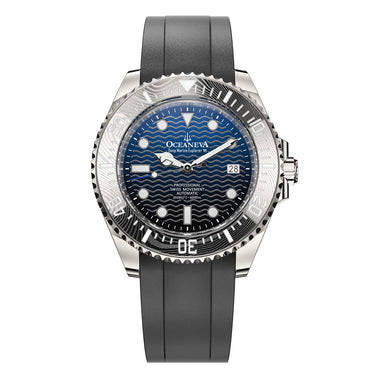 Oceaneva 6000m Deep Marine Explorer VI Grade 5 Titanium Automatic Watch Blue Black Dial - VI200HBLBWVDMNT Automatic Watch, Dive Watch, Grade 5 Titanium Watch, Sw200-1 Swiss Automatic Movement